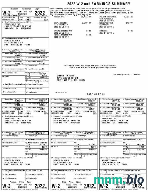 Szablon podsumowania zarobków PRINTPACK INC w formatach Word i PDF
